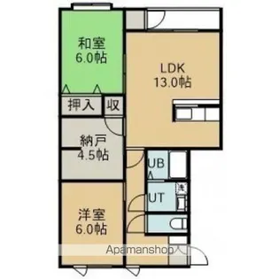 コーポ函館Ⅶ【2階】の間取り